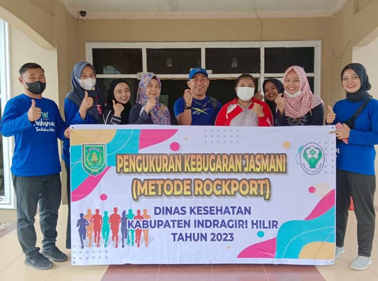 Diskes Inhil Lakukan Tes Kebugaran di Lingkungan DTPHP